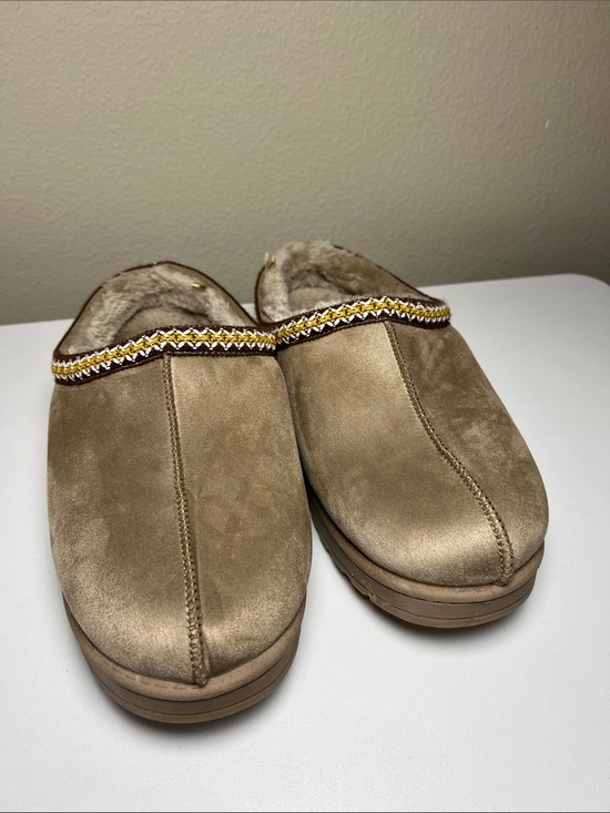 White Mountain Shoes - White Mountain Women's Cozy Slip-On Mule in Light Brown Decorative Trim Size 11